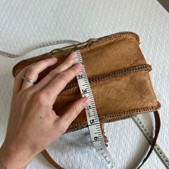 Vintage 80s Hornback Alligator Crocodile Leather Handbag Purse Tassel Western - Picture 9 of 15